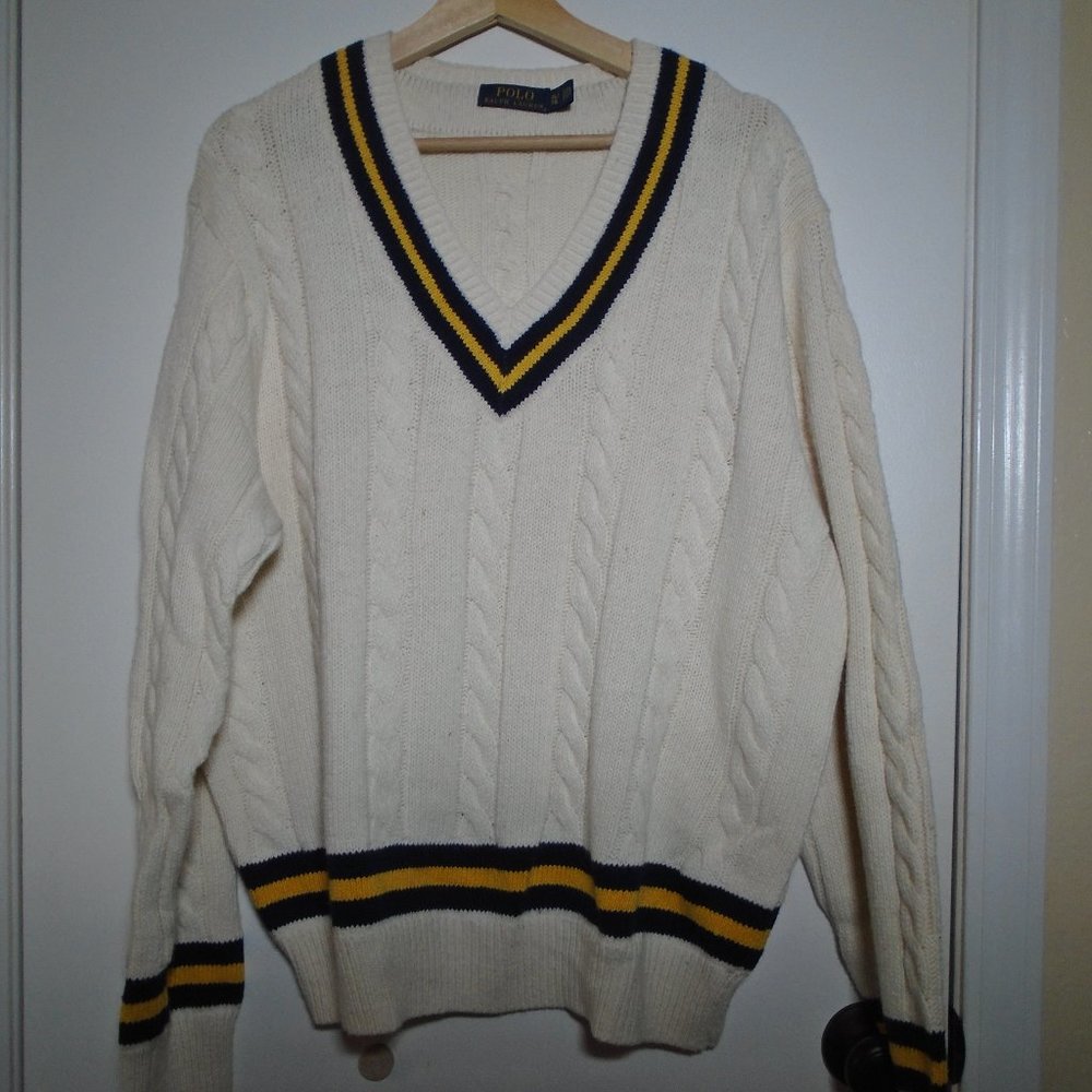 Polo Ralph Lauren Men's Cabled Cricket Sweater Size XL NEW!